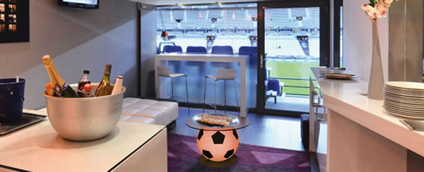 Table foot basse pour loge VIP