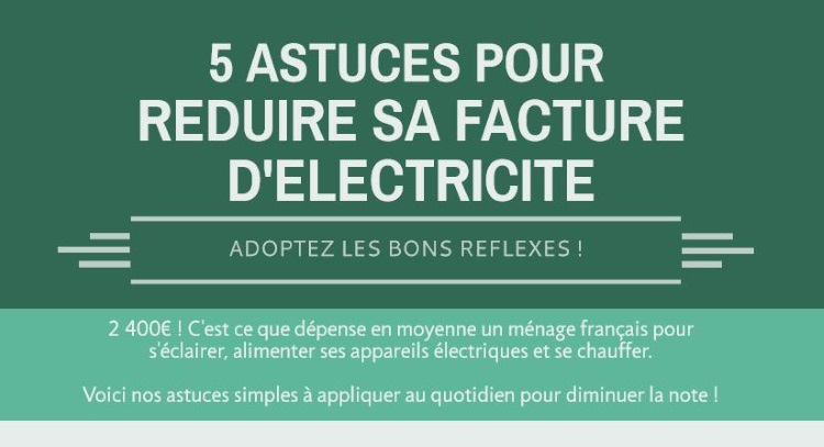 Infographie 5 Astuces Pour Diminuer Sa Facture D Electricite Le Blog Lux Et Deco