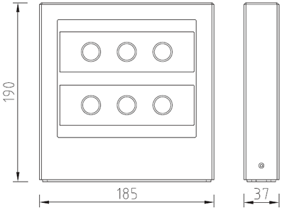 Dimensions applique double Tero